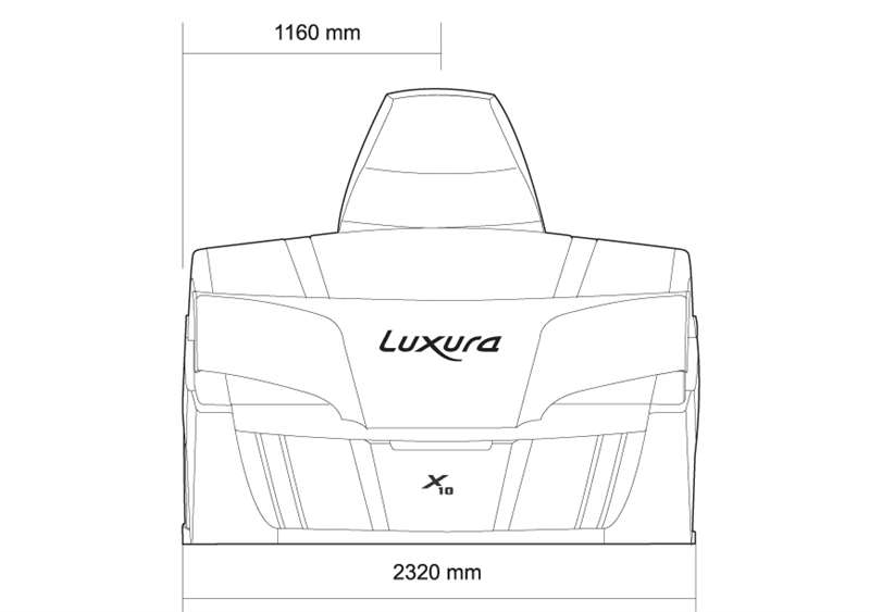 Солариум Luxura X10 52 SLI High Intensive, размери на солариум
