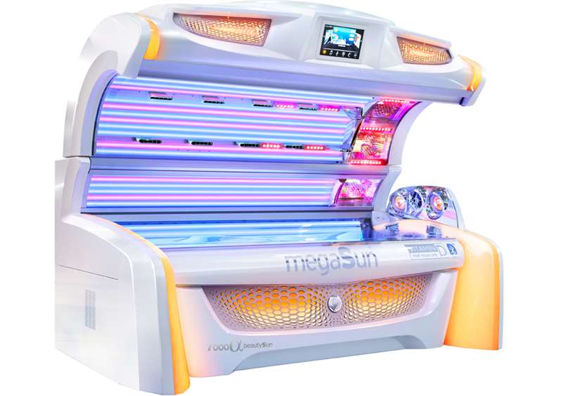 МegaSun 7000 Alpha beautySun е солариум с Хибридна технология: комбинация от Ултравиолетова светлина за тен и Червена светлина за подмладяване