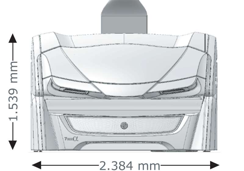 Солариум megaSun 7000 Alpha extraSun, затворен, размери