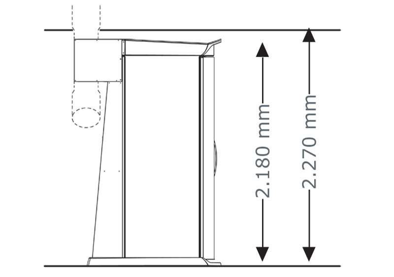 Солариум megaSun Tower Optima, затворен, размери