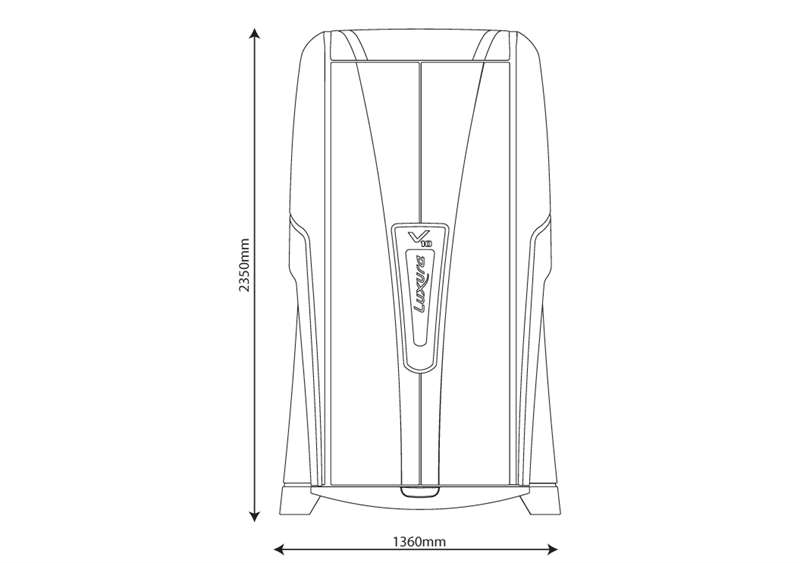 Солариум Luxura V10 50 SLI High Intensive, затворен, размери
