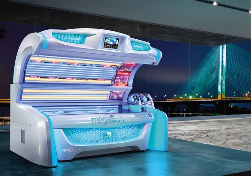 Солариум megaSun 7800α се предлага в четири УВ варианта: hybridSun, extraSun, smartSun, beautySun