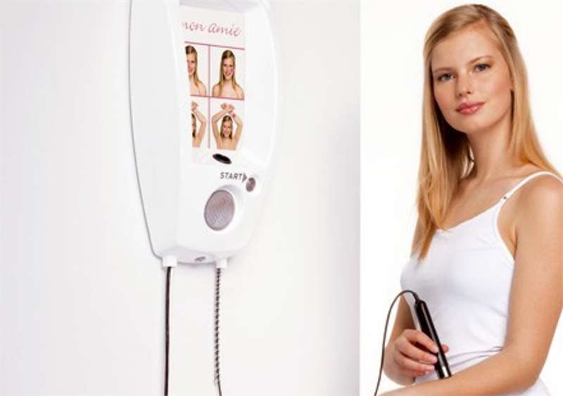 Колариум mon amie deluxe S е с медицински сензор на megaSun, който измерва съдържанието на меланин в кожата и определя индивидуалния тип кожа