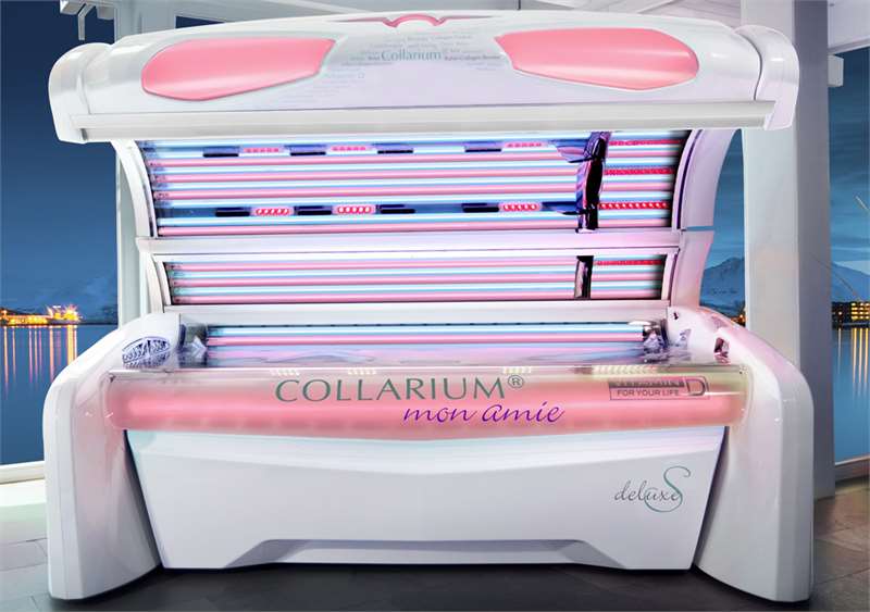 Колариум megaSun mon amie deluxe S притежава модерен дизайн с емоционална LED технология, предлагаща множество различни цветови програми 