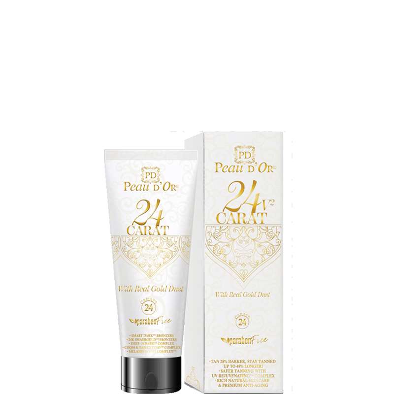 Лосион за солариум 24 Carat™ V2, козметика за солариум от Peau d’Or, 40 ml 