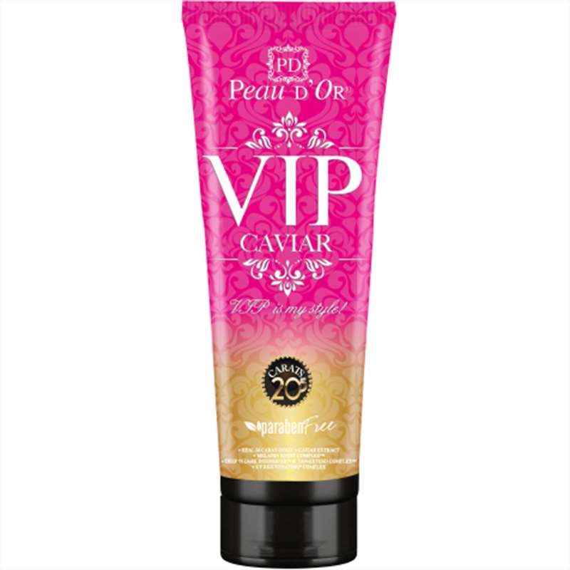 Лосион за солариум VIP Caviar, козметика за солариум от Peau d’Or, 250 ml
