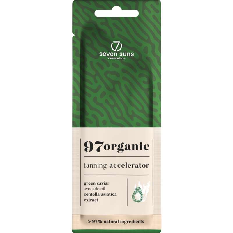 Лосион за солариум 97organic Tanning Accelerator, козметика за солариум от 7suns, 15 ml