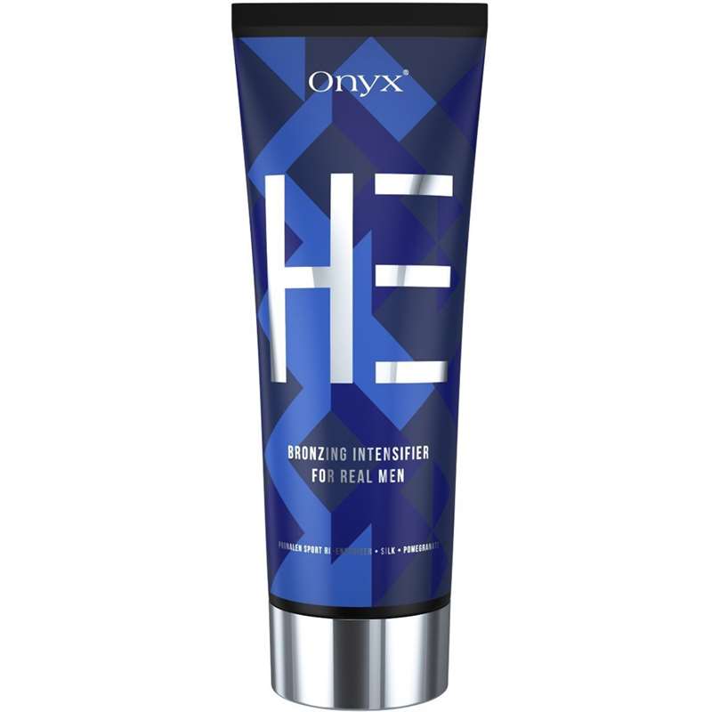 Лосион за солариум HE bronzing intensifier for real men, козметика за солариум от Onyx, 200 ml