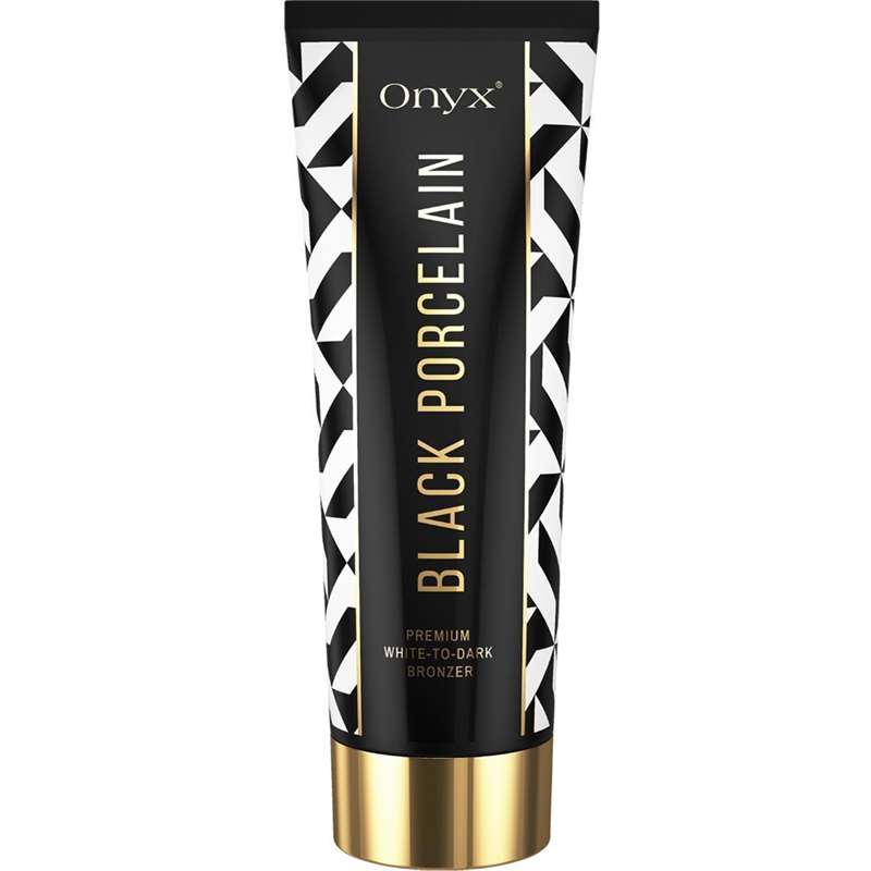 Лосион за солариум Black Porcelain premium white bronzer, козметика за солариум от Onyx, 200 ml