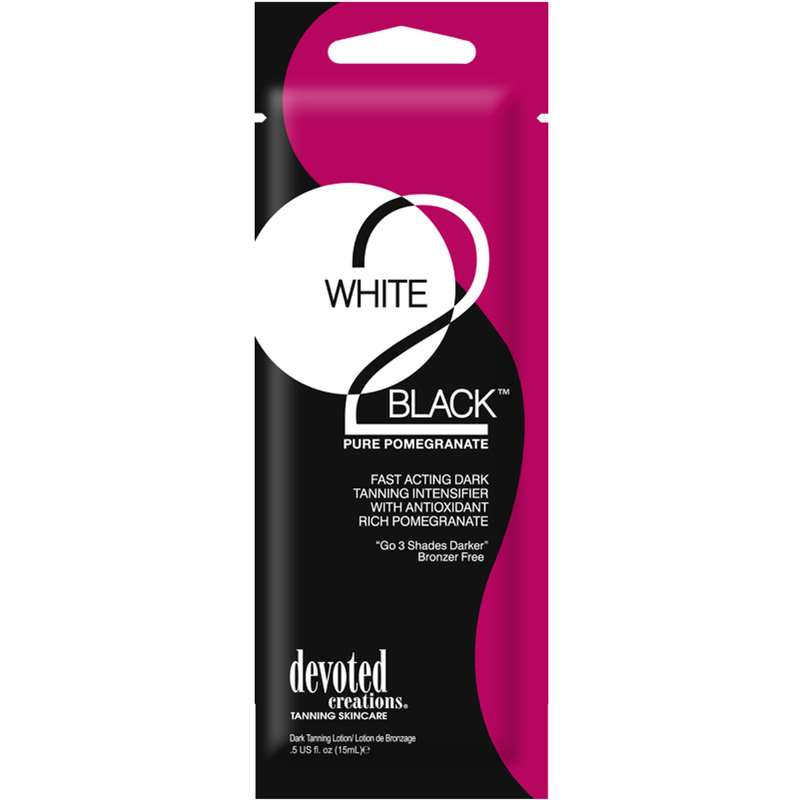 Лосион за солариум White 2 Black Pure Pomegranate, козметика за солариум от Devoted Creations, 15 ml