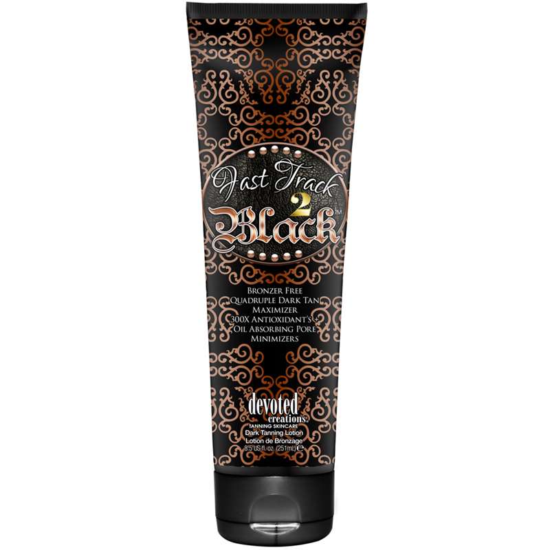 Лосион за солариум Fast Track 2 Black, козметика за солариум от Devoted Creations, 250 ml