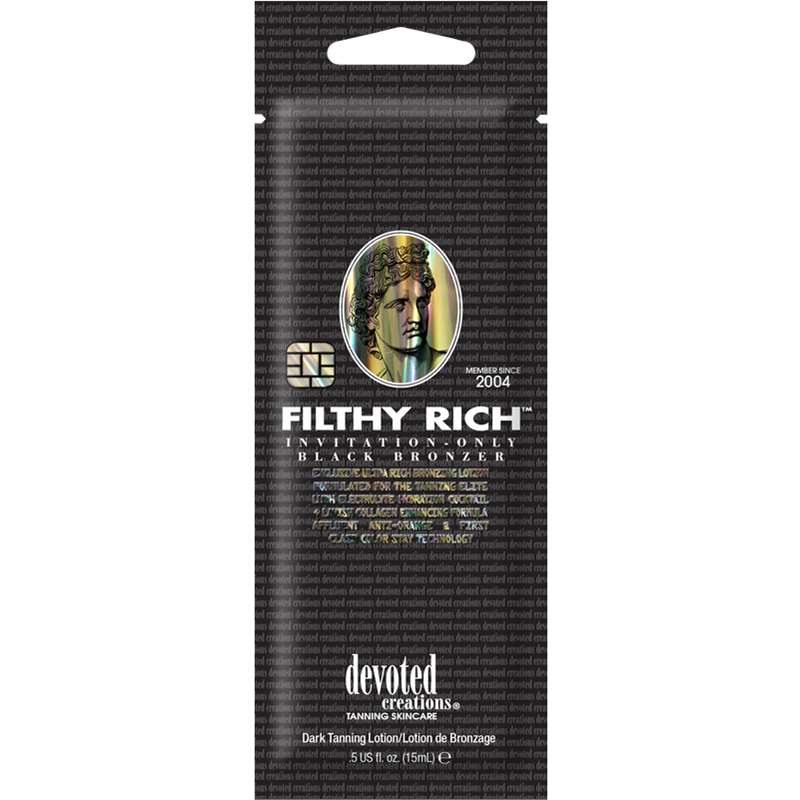 Лосион за солариум Filthy Rich, козметика за солариум от Devoted Creations, 15 ml