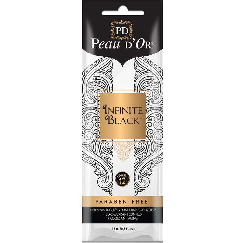 Лосион за солариум Infinite Black, козметика за солариум от Peau d’Or, 15 ml 
