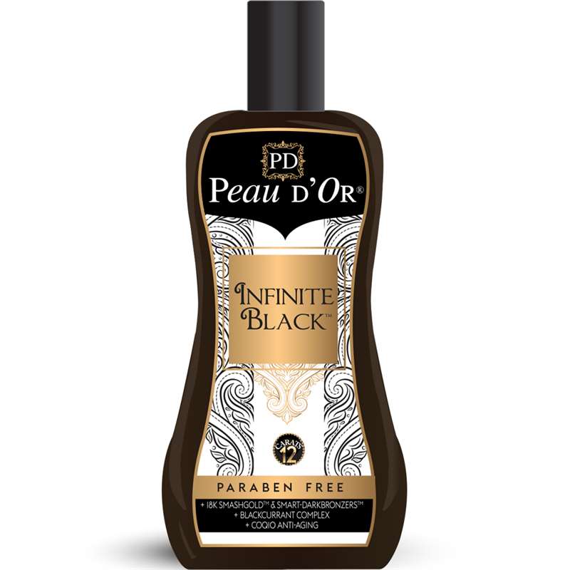 Лосион за солариум Infinite Black, козметика за солариум от Peau d’Or, 250 ml 