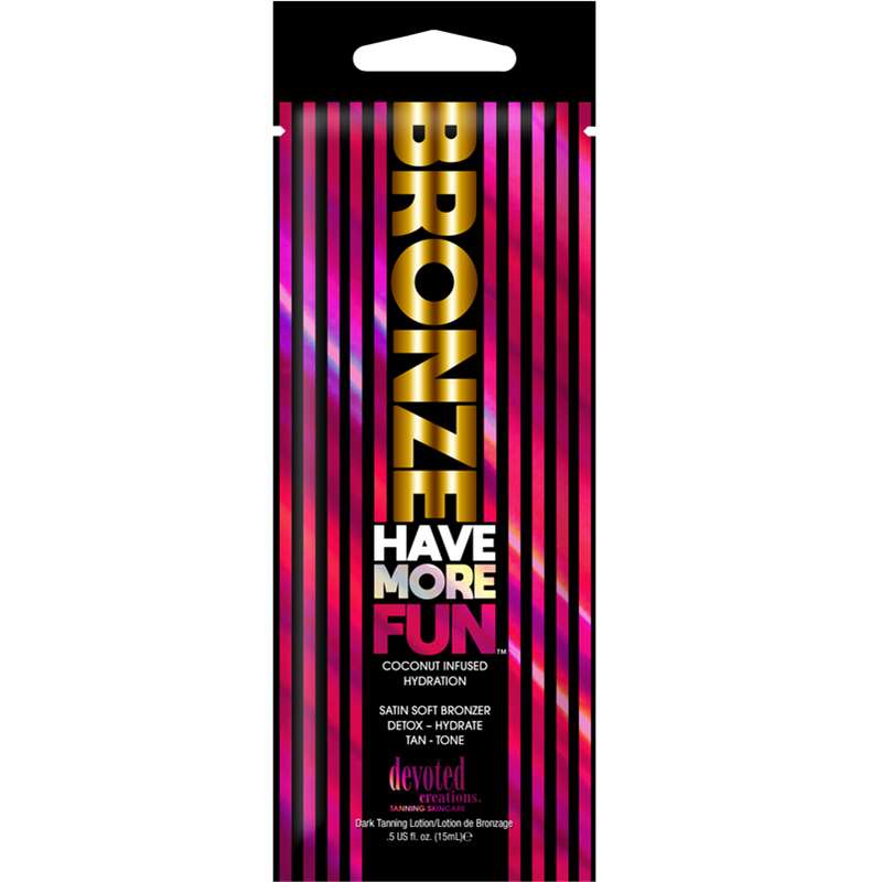 Лосион за солариум Bronze Have More Fun, козметика за солариум от Devoted Creations, 15 ml
