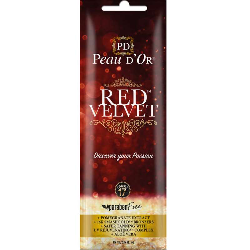 Лосион за солариум Red Velvet, козметика за солариум от Peau d’Or, 15 ml