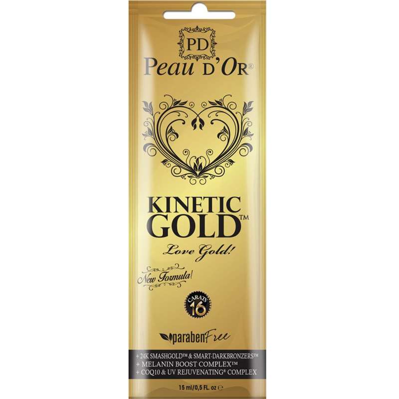 Лосион за солариум Kinetic Gold, козметика за солариум от Peau d’Or, 15 ml