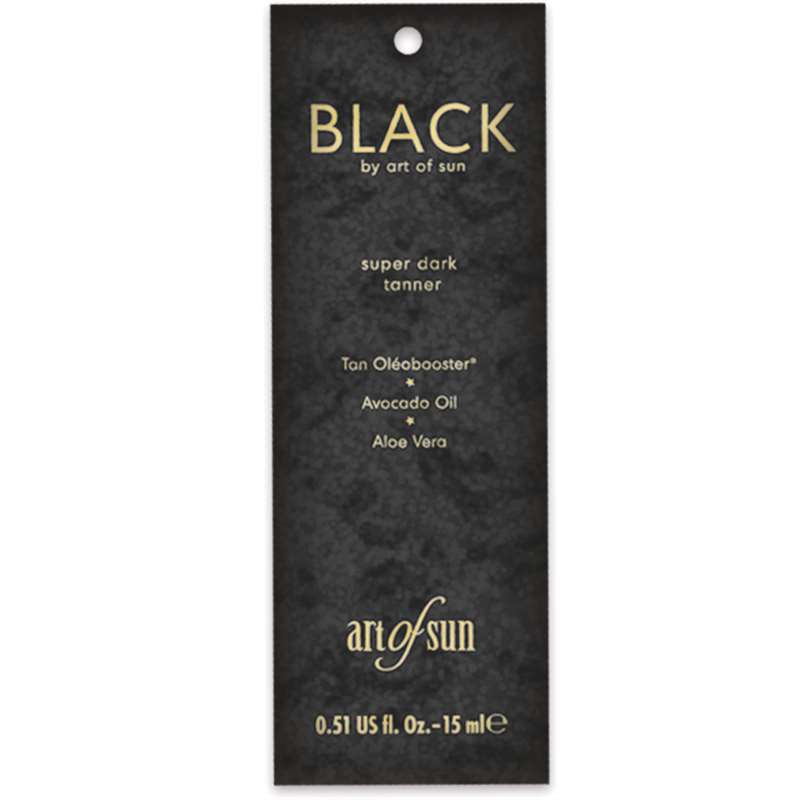 Лосион за солариум BLACK super dark tanner, козметика за солариум от Art of Sun, 15 ml