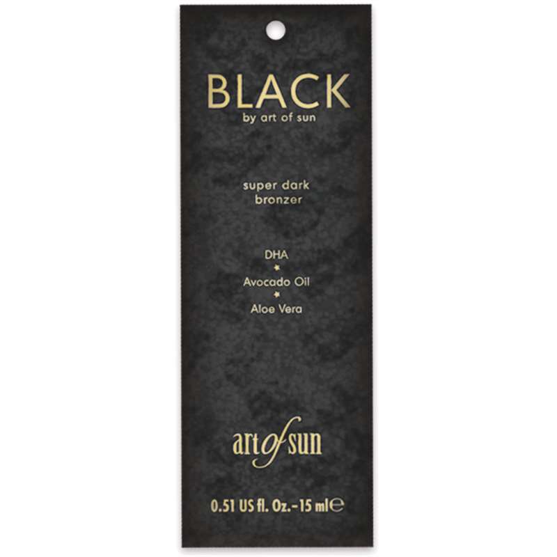Лосион за солариум BLACK super dark bronzer, козметика за солариум от Art of Sun, 15 ml