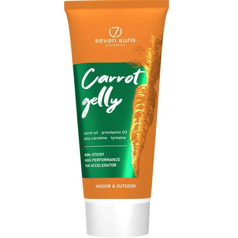 Гел за солариум Carrot Gelly Tanning Accelerator, козметика за солариум от 7suns, 200 ml