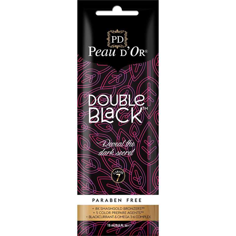Лосион за солариум Double Black, козметика за солариум от Peau d’Or, 15 ml
