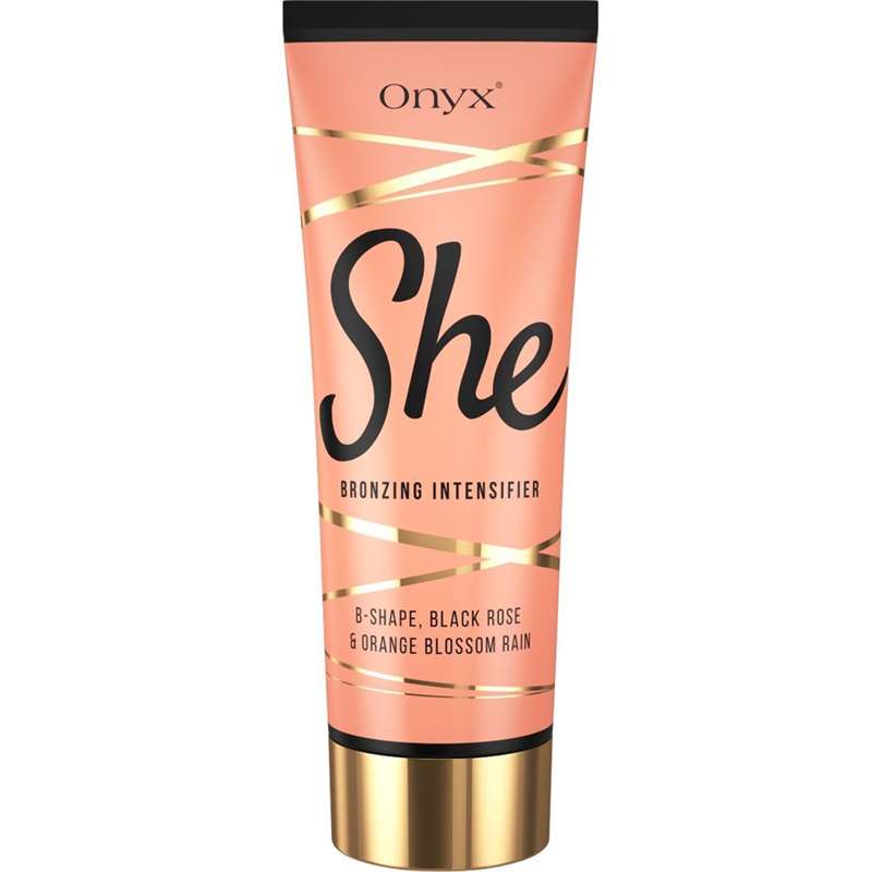 Лосион за солариум SHE bronzing intensifier for women, козметика за солариум от Onyx, 200 ml