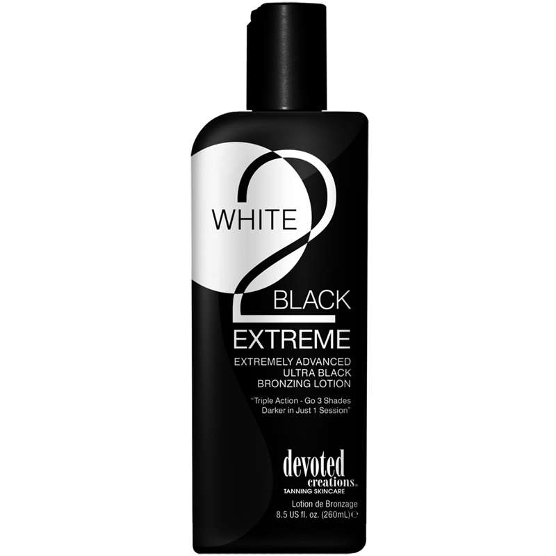 Лосион за солариум White 2 Black Extreme, козметика за солариум от Devoted Creations, 250 ml