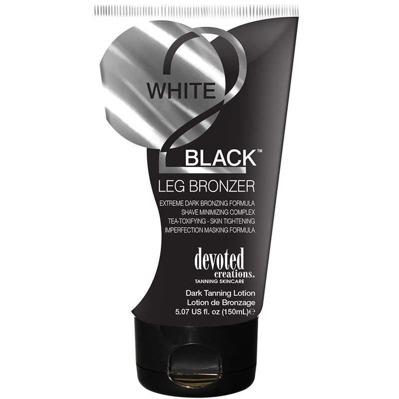 Лосион за солариум White 2 Black Leg Bronzer, козметика за солариум от Devoted Creations, 150 ml