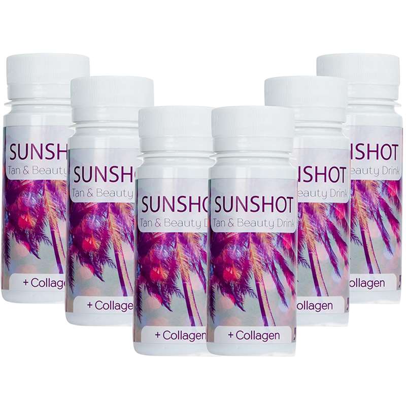 Sunshot +Collagen Tan & Beauty Drink напитка за тен и красота, за преди солариум, 60 ml