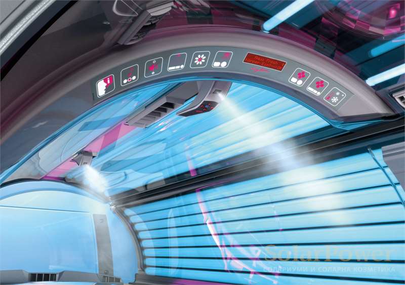 Солариум Ergoline Prestige 1400 предоставя лукс на най-високо: аква, арома, климатроник плюс, комфортно охлаждане плюс, затворен тунел за придобиване тен