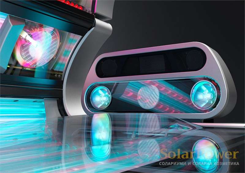 Солариум megaSun P9 е със звукова система за брилянтно музикално изживяване