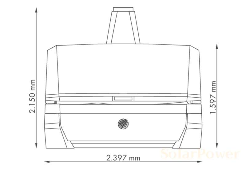 Солариум megaSun P9, затворен, размери