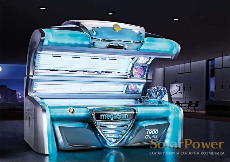Солариум megaSun 7900 Alpha intelliSun съчетава уникален дизайн, оптимална производителност и максимален комфорт
