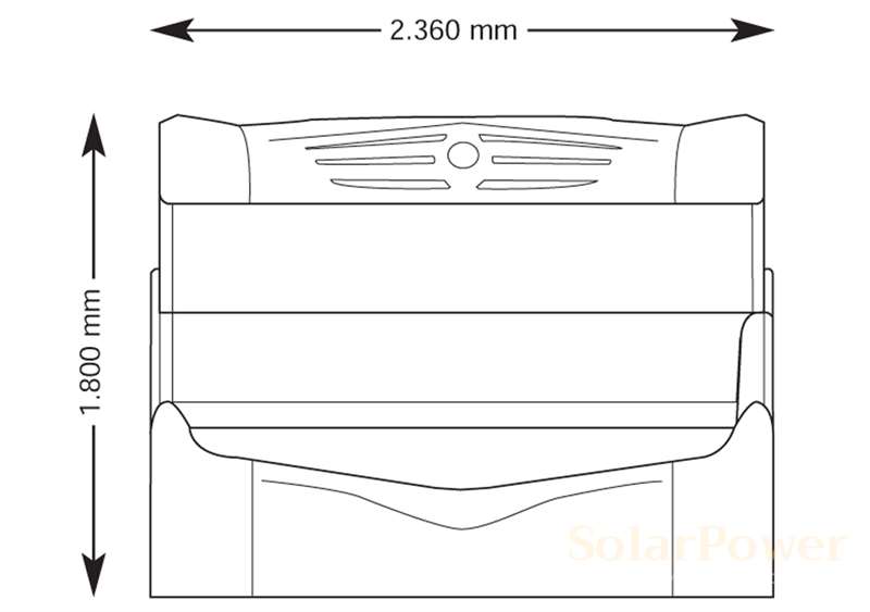 Солариум megaSun 6900 Ultra Power, отворен, размери