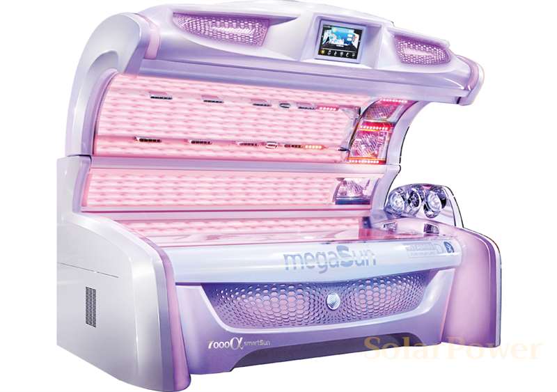 Солариум megaSun 7000 alpha smartSun е с интелигентен баланс между интензивна Ултравиолетова светлина за тен и Червена светлина за красотата