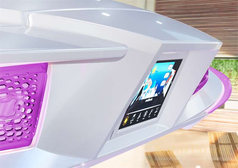 Солариум 7000 Alpha smartSun се предлага с опция за външен тъч дисплей, чрез който всяка функция може да се контролира точно както на смартфон или таблет