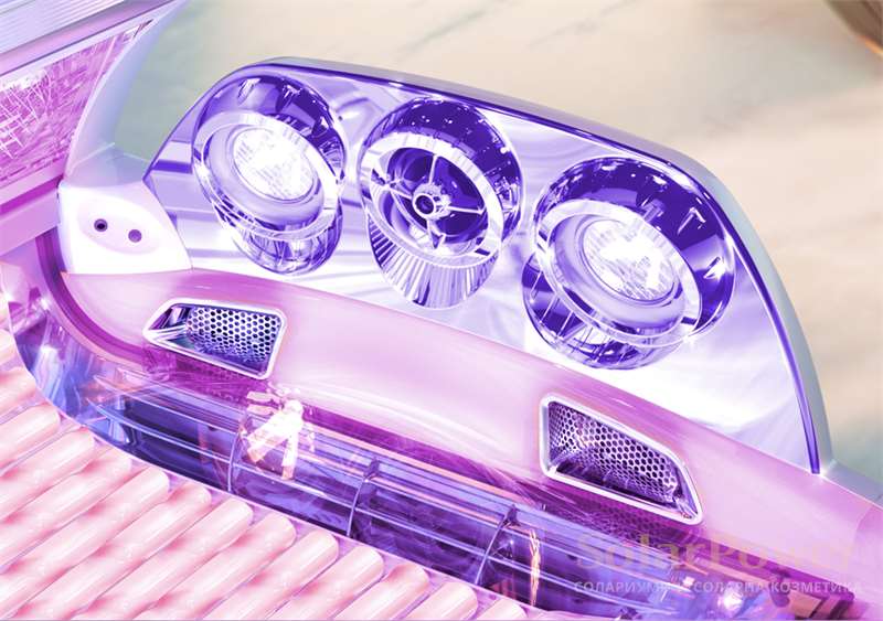 Солариум megaSun 7000 Alpha smartSun се предлага с опция за специални УВ лампи за тен на раменете