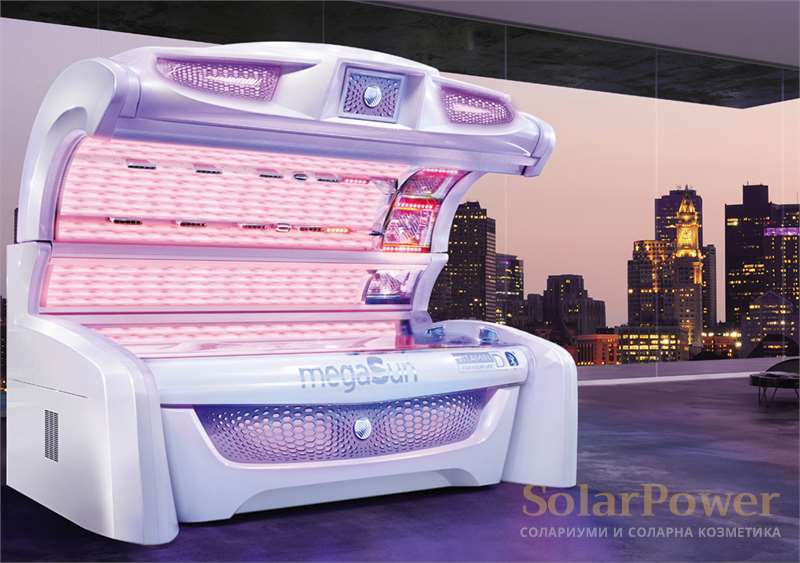 Солариум megaSun 7000 Alpha smartSun се предлага с опция за аква и арома