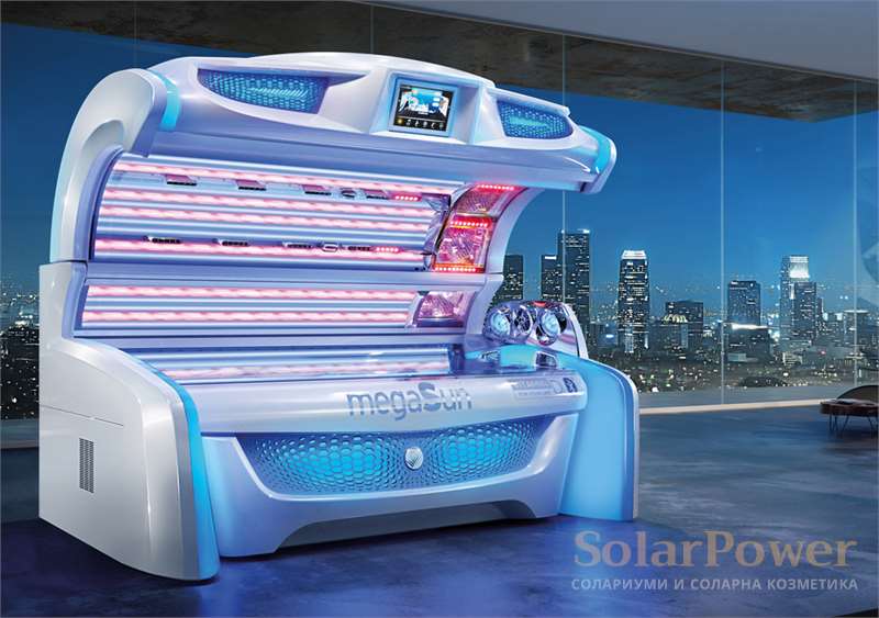 Солариум megaSun 7000 Alpha hybridSun се предлага с опция за аква и арома