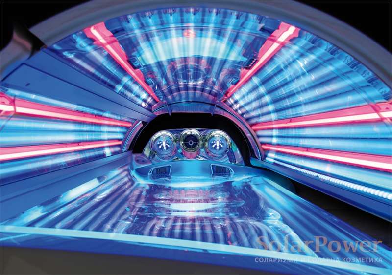 Солариум megaSun 6900 alpha deluxe intelliSun е оборудван с допълнителни Витамин Д лампи за по-добра пигментация и по-високо производство на витамин Д