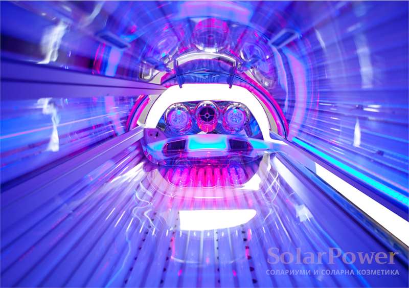 Солариум megaSun 6900 alpha deluxe intelliSun е с регулируеми електронни баласти, CPI технология за по-голяма мощност и по-дълъг живот на лампите