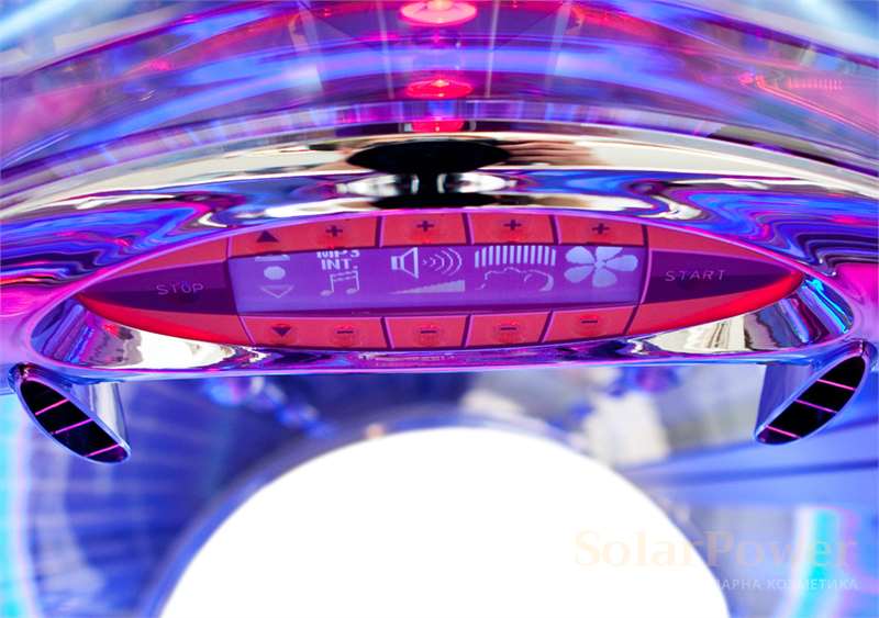 Солариум 6900 alpha deluxe intelliSun е оборудван с всички функции за комфорт на megaSun, като аква, арома и климатик се предлагат като опции