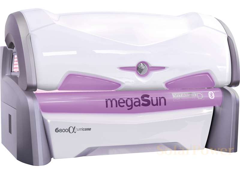 Солариум megaSun 6800 alpha hurricane притежава модерен дизайн с емоционална LED технология, предлагаща множество различни цветови програми