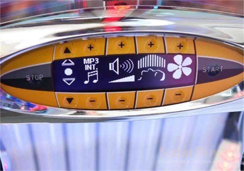 Солариум 6700 alpha Ultra Power може да бъде оборудван с всички функции за комфорт на megaSun, като някой от тях се предлагат като опции