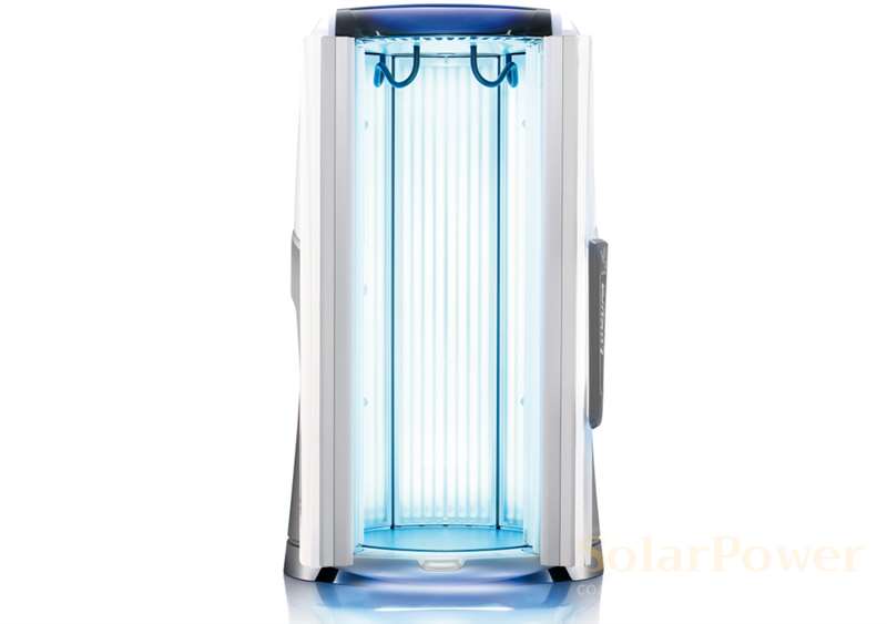 Солариум Luxura V10 50 SLI High Intensive е със спестяващи пространство двойни врати