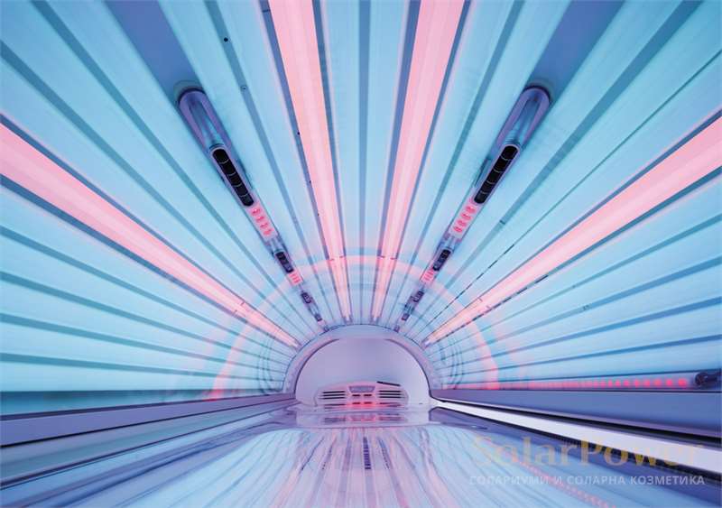 Солариум megaSun Optima Deluxe е оборудван с допълнителни Витамин Д лампи за по-добра пигментация и по-високо производство на витамин Д