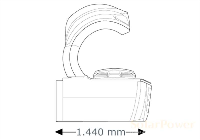 Солариум megaSun Optima Deluxe, отворен, размери