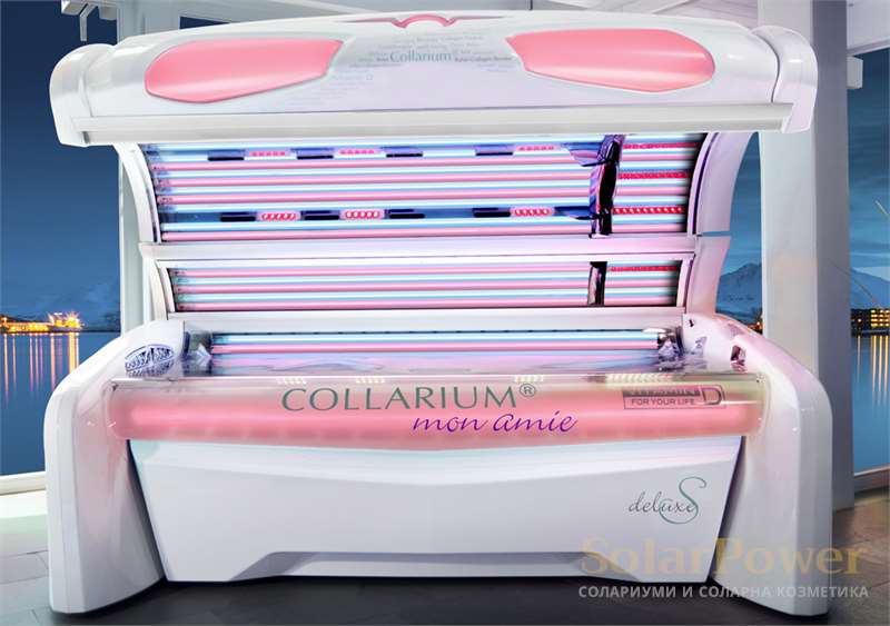 Колариум megaSun mon amie deluxe S притежава модерен дизайн с емоционална LED технология, предлагаща множество различни цветови програми 