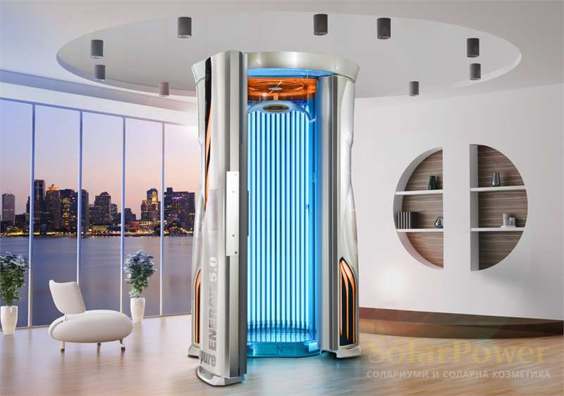 Солариум megaSun Tower pureEnergy 5.0 създава атмосфера, която никога не сте виждали преди това и ще превърнете вашето студио в истинска радост за очите