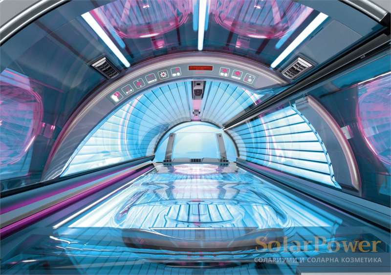 Ergoline Prestige 1400 е най-мощният хоризонтален солариум, с интелигентна технология засилваща процеса на придобиване на тен с 30 процента